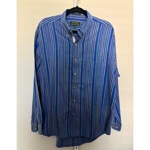 Vintage Colours By Alexander Julian Men’s Size Large 16-16.5 Vertical striped